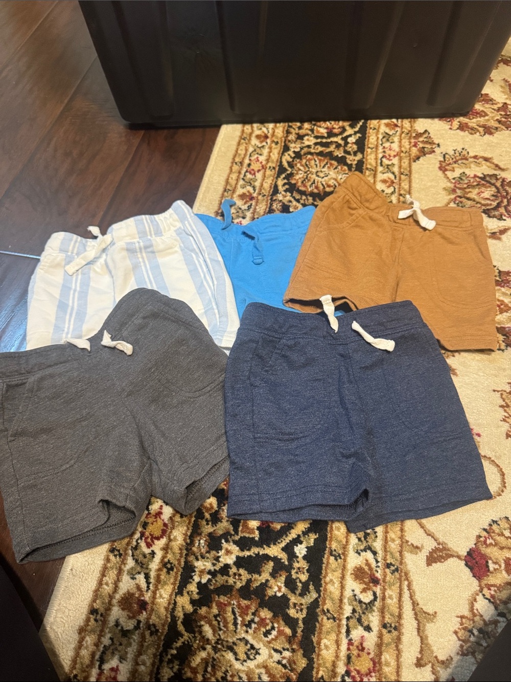 Cat & Jack Boys Pull-On Shorts Pack - Blue, Navy, Gray, Tan, Stripe